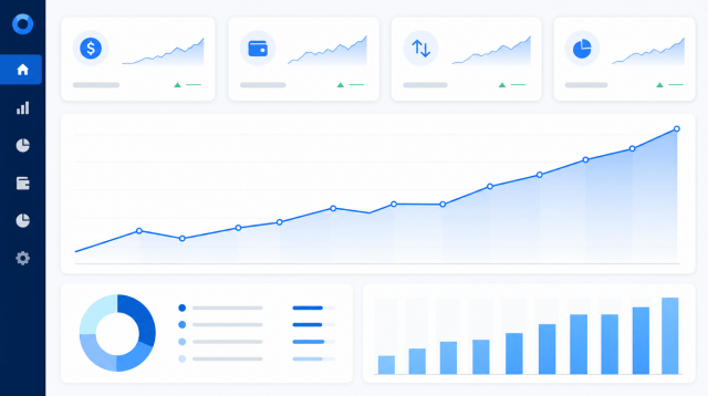 Magnific clean financial dashboard Dom VG3 Kpcl 1